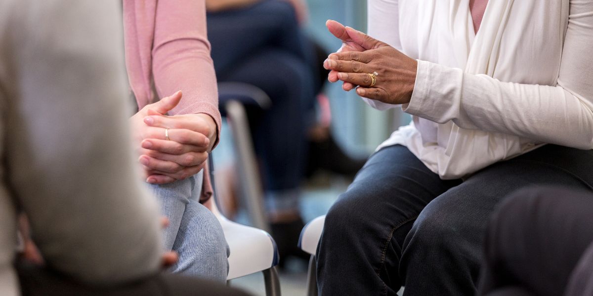 Hand gestures from people in conversation in an engagement session.